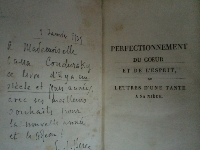 PERFECTIONNEMENT DU COUER ET DE L&#039;ESPRIT OU LETTRES D&#039;UNE TANTE A SA NIECE, PARIS. 1823