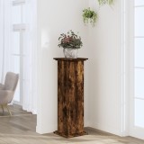 vidaXL Suport de plante, stejar fumuriu, 33x33x100 cm, lemn prelucrat 852982