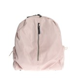 Rucsac bej din material textil cu buzunar frontal