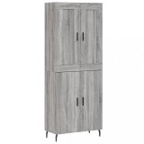 Cumpara ieftin Dulap inalt, gri sonoma, 69,5x34x180 cm, lemn compozit