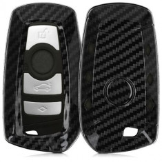 Husa Cheie Auto pentru BMW, 3 Butoane, Keyless Go, Plastic, Negru, 47859.01