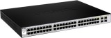 SWITCH D-LINK SMART 48 porturi Gigabit + 4 porturi Combo SFP, carcasa metalica, rackabil, &amp;quot;DGS-1210-48&amp;quot; (timbru verde 2 lei)