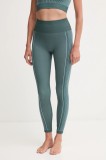 Hummel jambiere de yoga culoarea verde, cu imprimeu, 230429