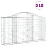 Cumpara ieftin Cosuri gabion arcuite 10 buc, 200x30x100/120 cm fier galvanizat
