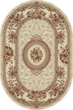 Cumpara ieftin Covor Oval Model Lotos 571-110, Marime 60 x 110 cm, Bej, Crem, Inaltime Fir 8 mm, Antialergic, Polipropilena, Living, Dormitor, Sufragerie, Birou