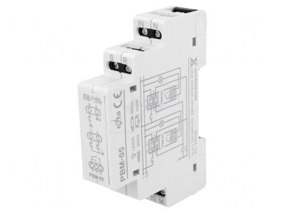 Releu Bistabil de Impulsuri NO 10A IP20 PBM-05 foto