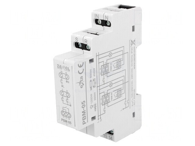 Releu Bistabil de Impulsuri NO 10A IP20 PBM-05