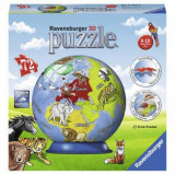 Puzzle 3d Glob, 72 piese, Ravensburger