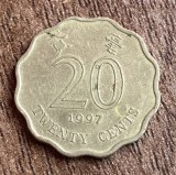 C50 - Moneda foarte veche - Hong Kong - 20 centi - 1997