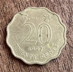 C50 - Moneda foarte veche - Hong Kong - 20 centi - 1997