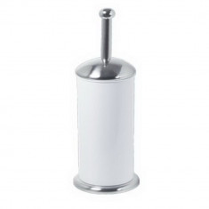 Perie Wc alba cu maner inox, Mira, MN018554 foto