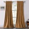 Set draperii soft cu rejansa transparenta cu ate pentru galerie, Super, 250x250 cm, densitate 200 g/mp, Maro, 2 buc