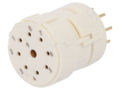 Conector HARTING M23 mamă 9 pini THT 200V inserturi contact foto