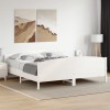Gossi cadru de pat fara saltea, alb, 180x200 cm, lemn masiv pin