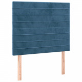 Tăblii de pat, 2 buc, albastru &icirc;nchis, 80x5x78/88 cm, catifea