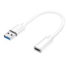 Cablu OTG USB 3.0 A Tata - USB-C Mama, 0.1m, Alb. Cablu Date/Alimentare, Tip C