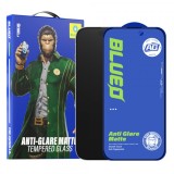 Folie de protectie Ecran Blueo Anti-Glare pentru Apple iPhone 16e / 14 / 13 Pro / 13, Sticla Securizata, Full Glue, Neagra
