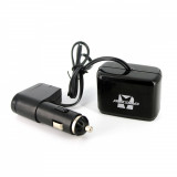 Priza dubla pentru bricheta auto cu cablu +USB 1A Carguard