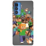 Husa compatibila cu Motorola Moto G71 5G model Minecraft Characters, Silicon, TPU, Viceversa, Transparent, Carcasa