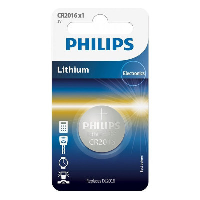 Baterie lithium CR2016 Philips, 1 bucata foto