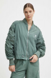 adidas Originals geaca femei, culoarea verde, de tranzitie, IY3421