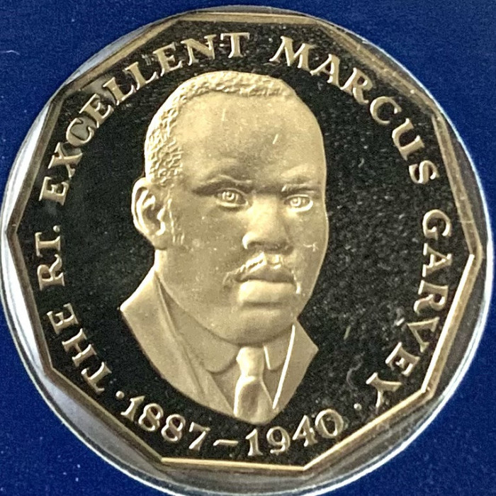 JAMAICA 50 CENTS 1976 PROOF,( Marcus Garvey.)