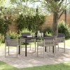 VidaXL Set de masă pentru grădină 5 pcs Gri deschis poliratan 3380762
