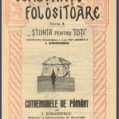 Cunostinte folositoare Cutremurele de pamant de I. Simionescu