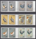 ROMANIA 1995 LP 1386 PASARI DOMESTICE PERECHE SERII MNH