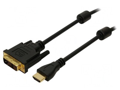 Cablu HDMI-DVI 2m Negru foto