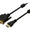 Cablu HDMI-DVI 2m Negru