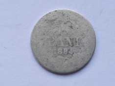 50 BANI 1884 ARGINT ( f rar) (modest)