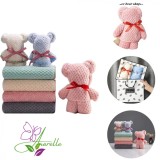 Cumpara ieftin Set prosoape ursuleț, coral fleece, cadou copii, Manolex&reg;