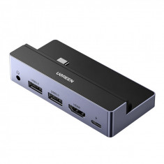 IPad Pro 5 în 1 Multifuncțional Ugreen HUB (USB-C - AUX / 2xUSB-A / HDMI / USB-C PD) Gri (CM317) 70688-UGREEN
