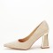 Pantofi nude cu toc comod 3870 02