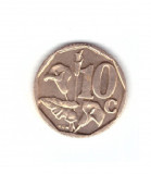 Moneda Africa de Sud 10 cents/centi 1997, stare foarte buna, curata