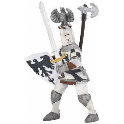 Figurina Papo - Cavaler cu pene alb foto