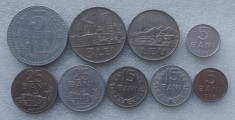 LOT SET complet 9 RSR 5 15 25 bani 1966 1975 1982 1 leu 3 lei 1966 5 lei 1978 ** foto