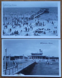 4 carti postale interbelice cu plaja Mamaia , Constanta, Necirculata, Fotografie