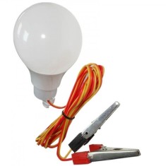 Bec LED 12W 12V Cablu cu Clesti Baterie Auto Glob Mat 18C055 XXM foto