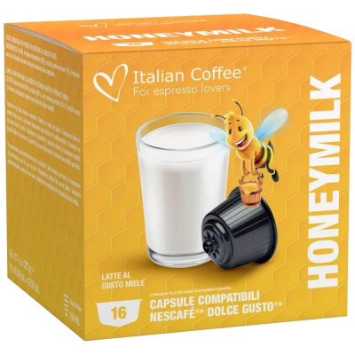 Lapte cu miere, 16 capsule compatibile Nescafe Dolce Gusto, Italian Coffee foto