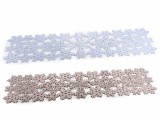 Cumpara ieftin Set 2 traverse masa fetru alb bej Craciun 100x30 cm