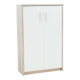 Dulap 2 usi pal stejar sonoma alb Johan 72.5x33.8x115.8 cm
