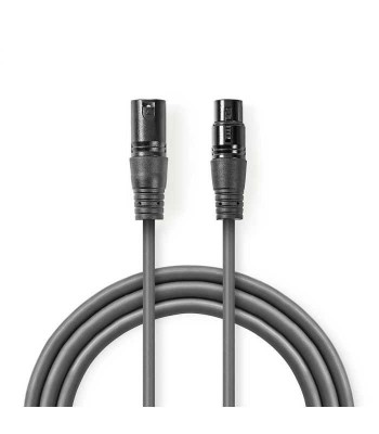 Cablu audio XLR 3-Pini tata - XLR 3-Pini mama Balansat 0.5m GrI NEDIS foto