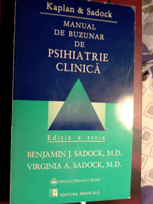 Manual de buzunar de psihiatrie clinica kaplan/sadock foto