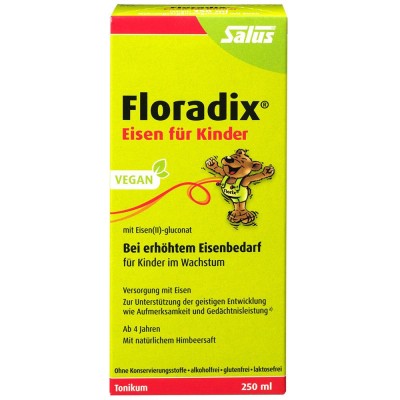 Supliment Alimentar Copii, Salus, Floradix, din Extras de Plante si Fructe, cu Fier, Varsta 4+ Ani, foto