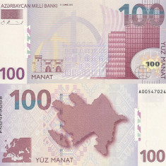 AZERBAIDJAN █ bancnota █ 100 Manat █ 2005 █ P-30 █ UNC █ necirculata