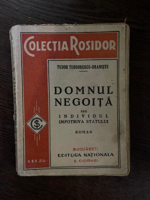 Tudor Teodorescu-Braniste Domnul Negoita sau Individul impotriva statului foto