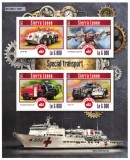 Sierra Leone 2015: Transport Special - Set Complet Colita + Bloc MNH, Timbre Straine