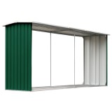 Cumpara ieftin Sopron depozitare lemne, verde, 330x92x153 cm, otel galvanizat